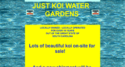 Desktop Screenshot of justkoiwatergardens.com